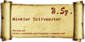 Winkler Szilveszter névjegykártya